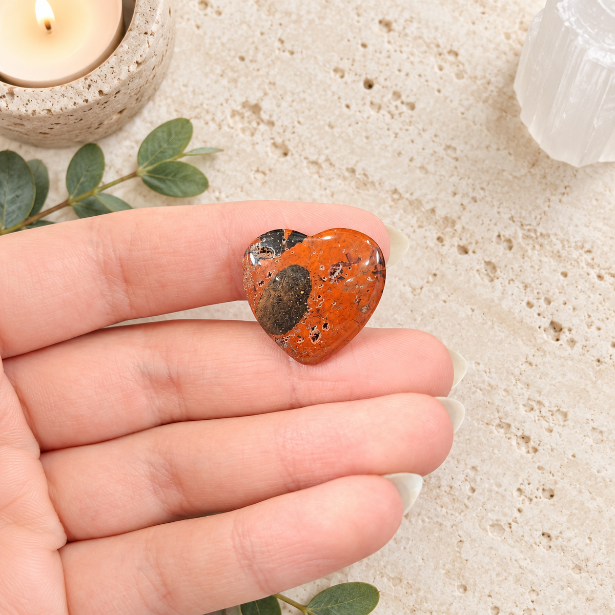 Red Jasper 2cm Gemstone Heart