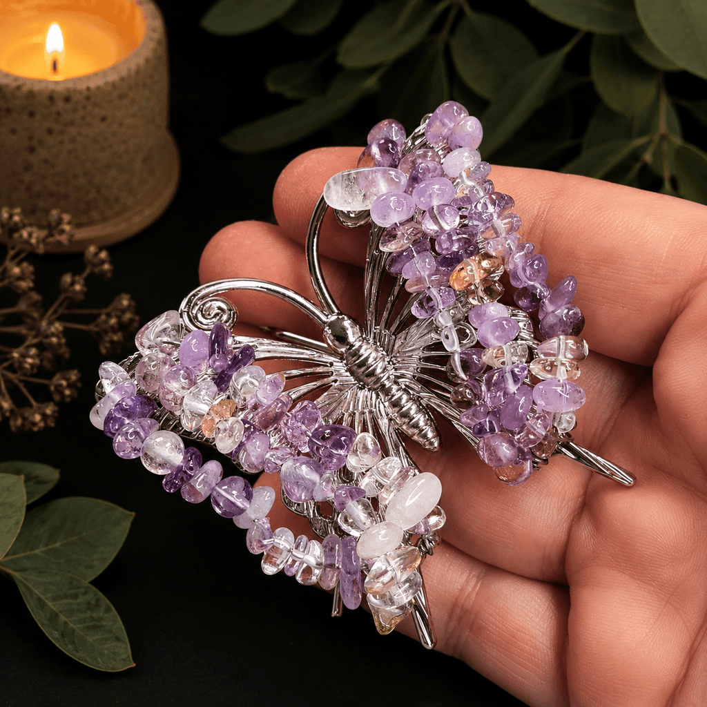 Ametrine Gemstone Butterfly