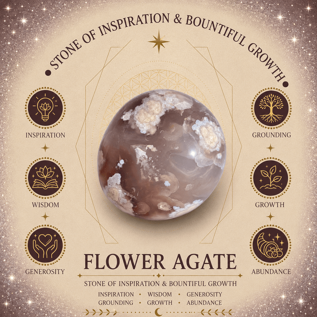 20cm Flower Agate Cloud Suncatcher