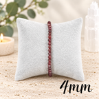 4mm Garnet Gemstone Bracelet