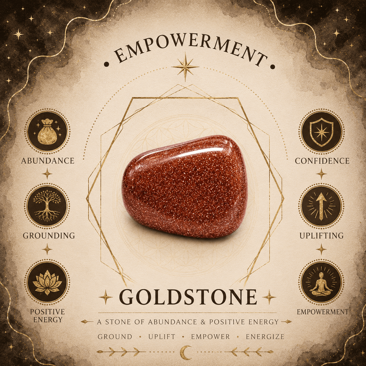 Goldstone Gemstone Butterfly