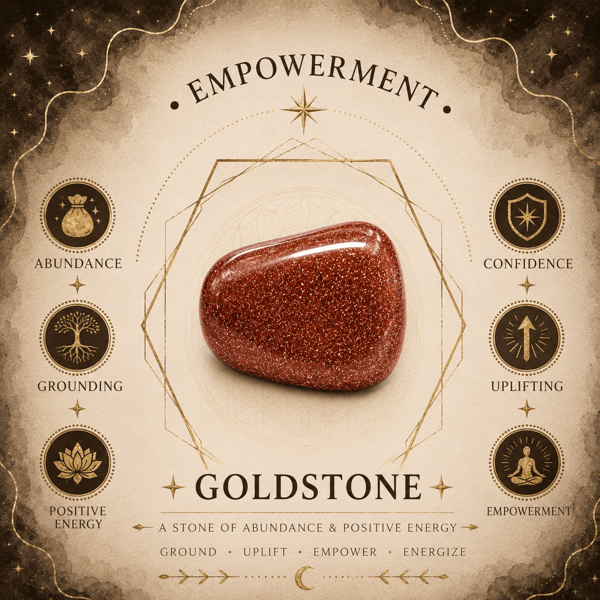 Goldstone Gemstone Dragonfly
