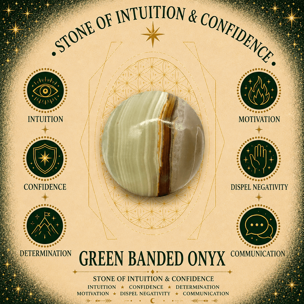 Green Banded Onyx Sphere Stand