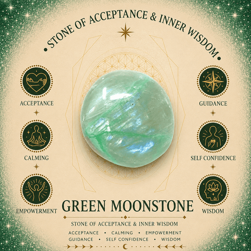 100g Green Moonstone Gemstone Chips