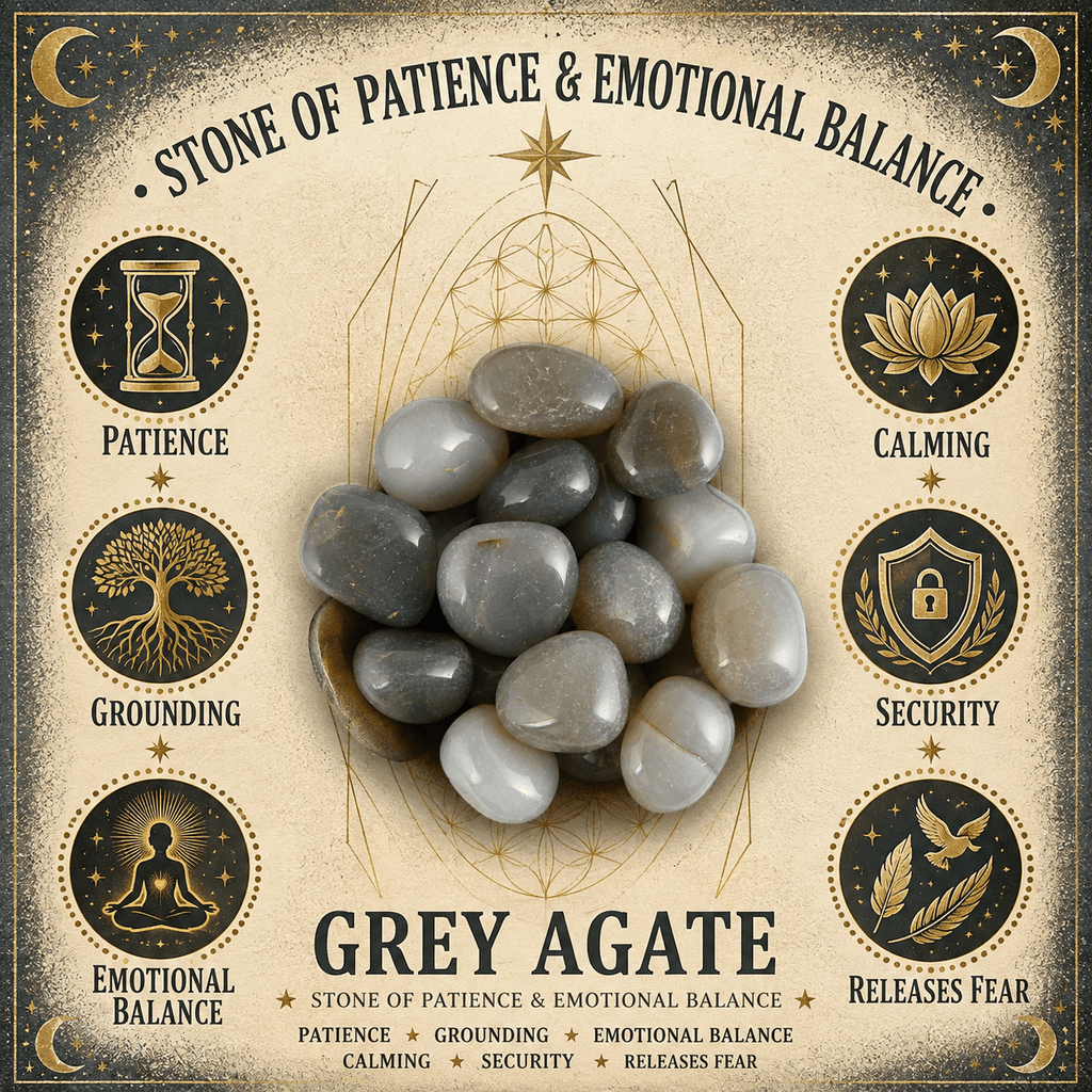 10mm Grey Agate Gemstone Bracelet