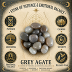 Grey Agate 2cm Gemstone Heart