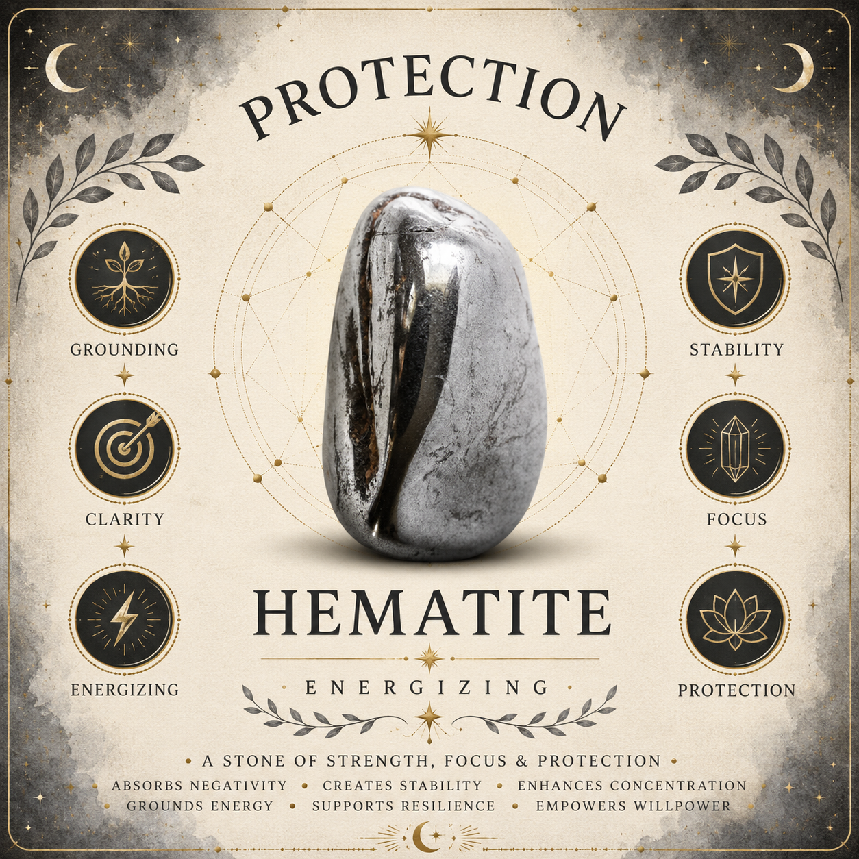 Grounding - Hematite with Sandalwood Soy Wax Tealight Candle