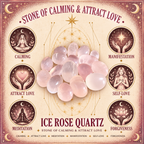 Ice Rose Quartz 2cm Gemstone Heart