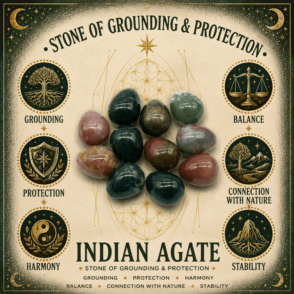10mm Indian Agate Gemstone Bracelet
