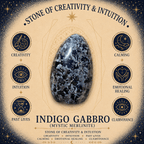 10mm Indigo Gabbro Gemstone Bracelet (Mystic Merlinite)