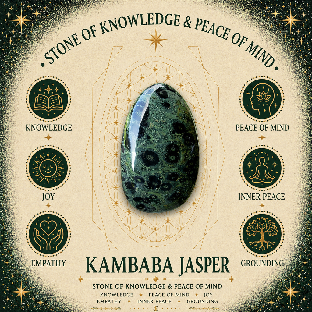 Kambaba Jasper 2cm Gemstone Heart
