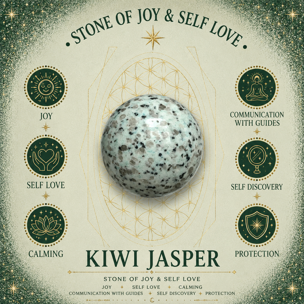 Kiwi Jasper 2cm Gemstone Heart