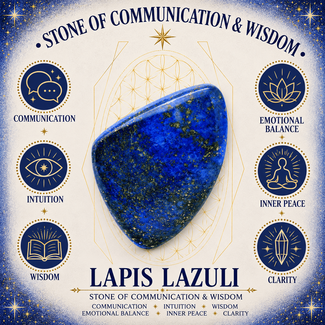 Lapis Lazuli Yes/No Decision Coin