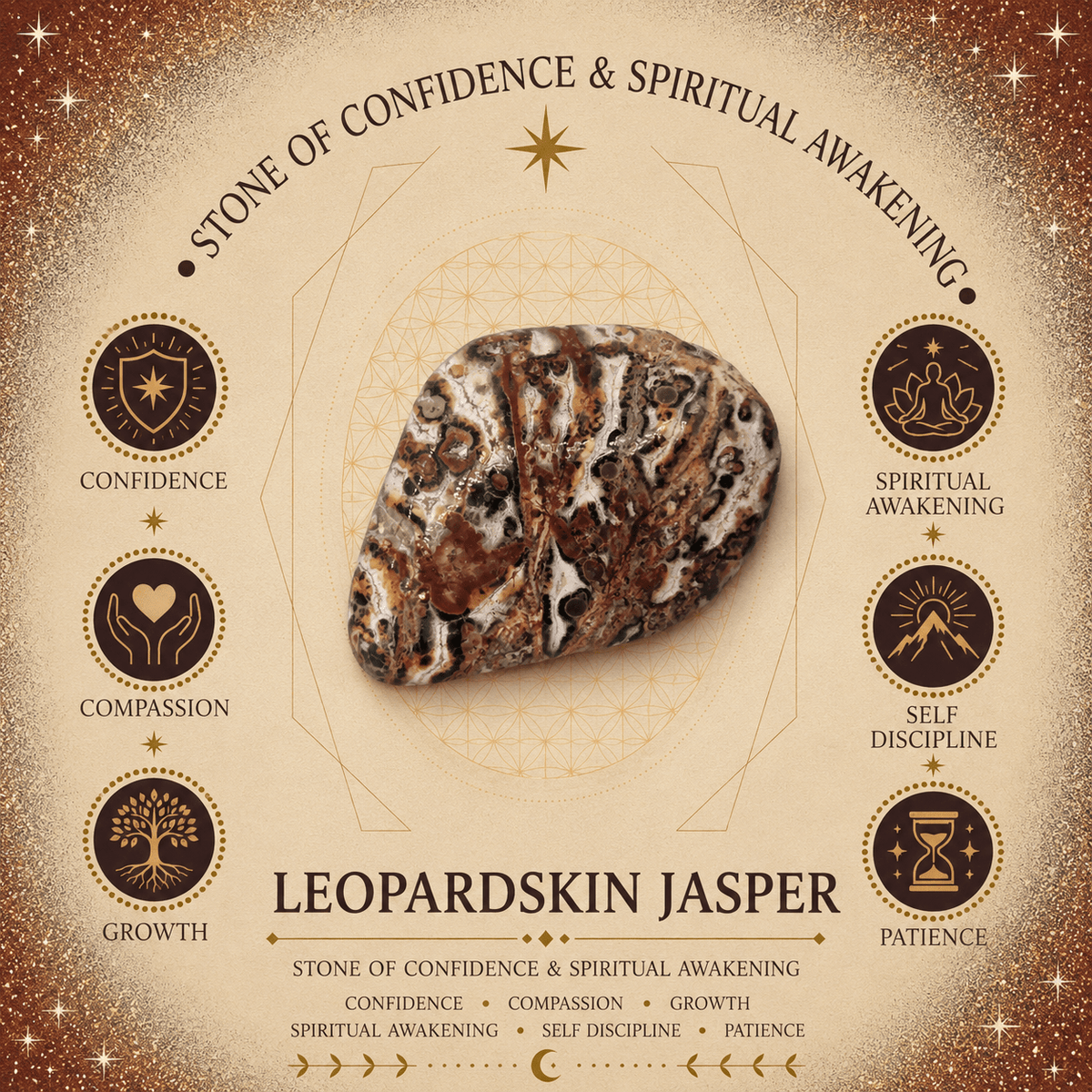 51g Leopardskin Jasper Tower