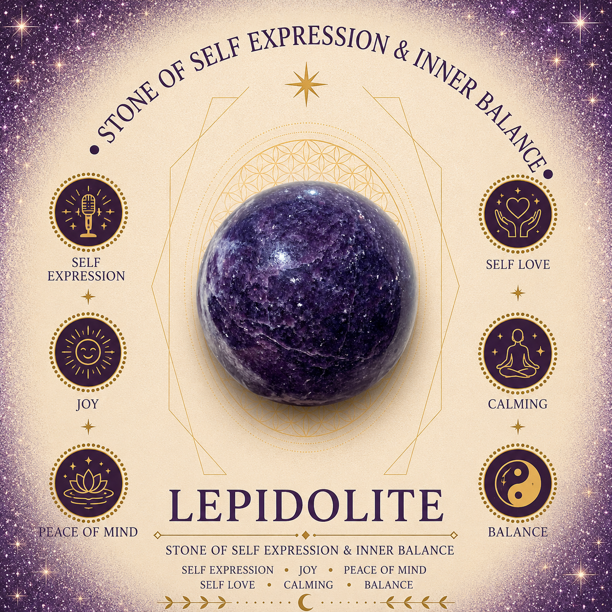 8mm Lepidolite Gemstone Bracelet