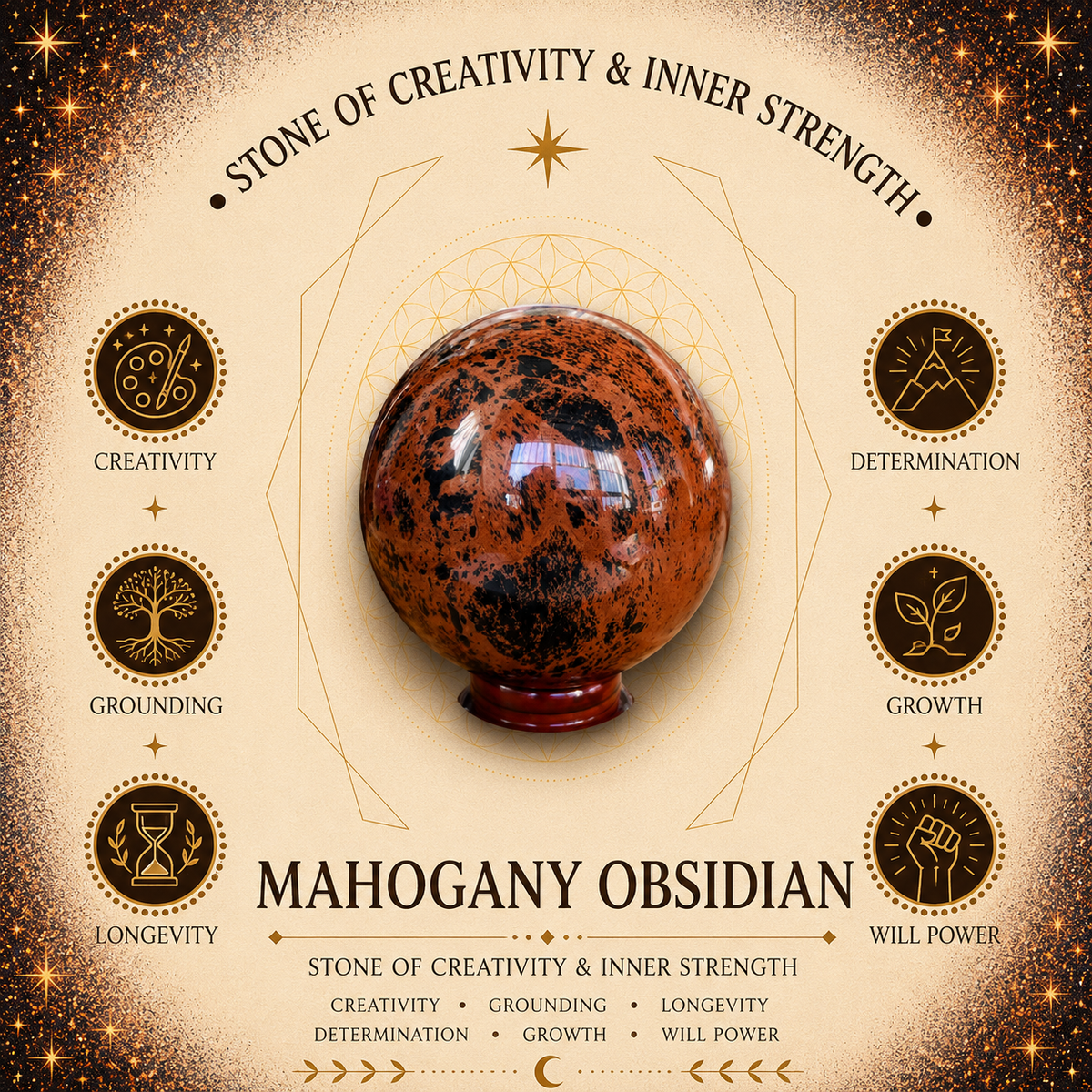 Mahogany Obsidian Dragon Heart Keyring
