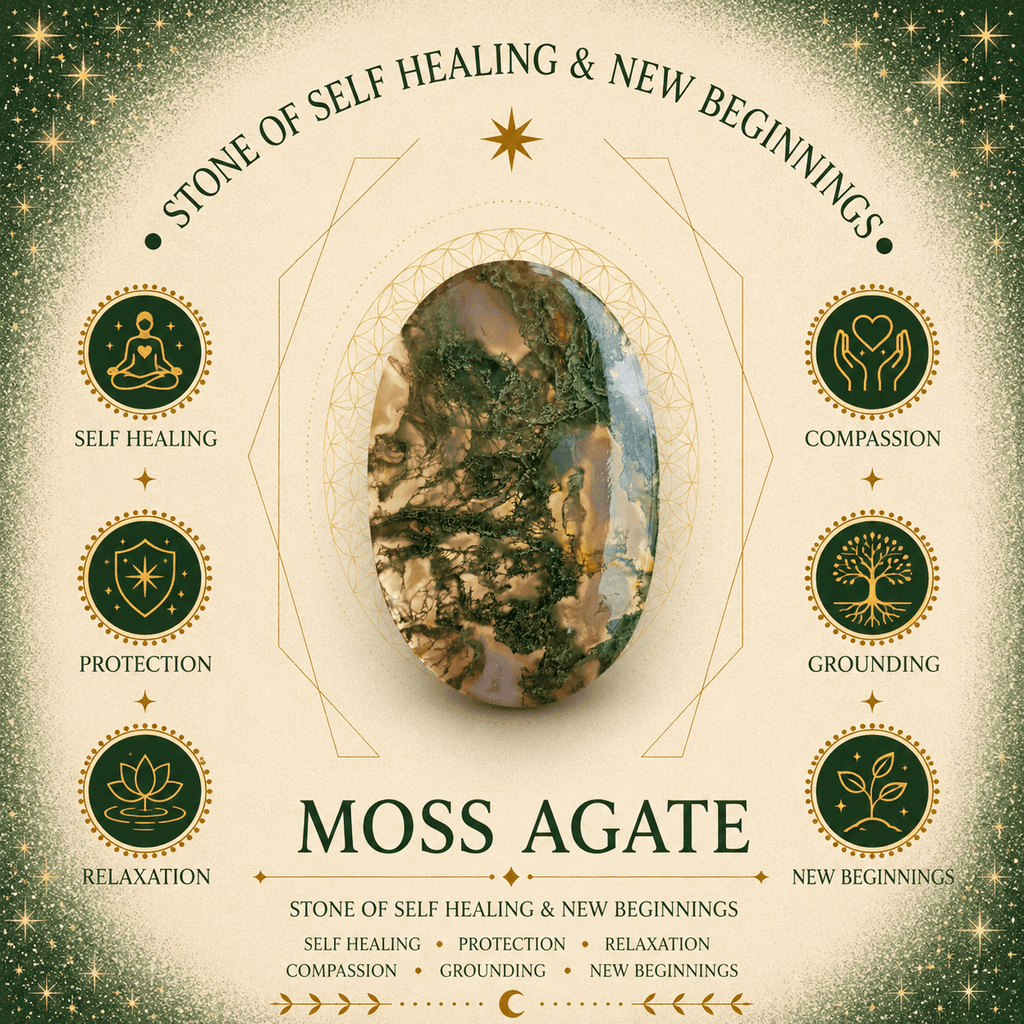 Moss Agate Gemstone Chip Bracelet