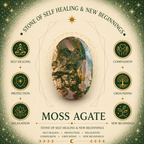 Moss Agate 2cm Gemstone Heart