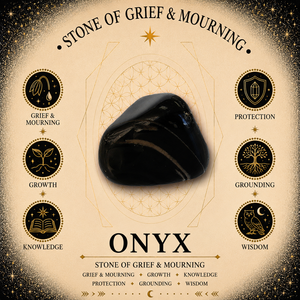 8mm Onyx Gemstone Bracelet