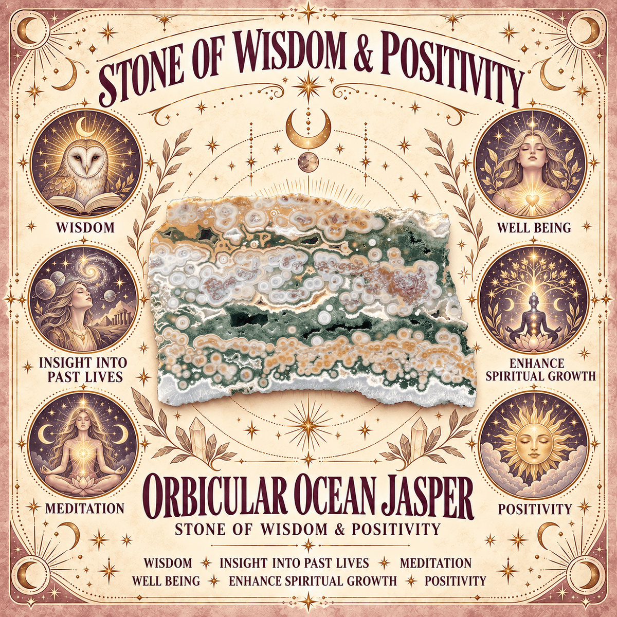 69g Orbicular Ocean Jasper Tower
