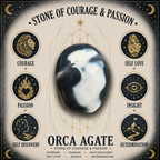 8mm Orca Agate Gemstone Bracelet