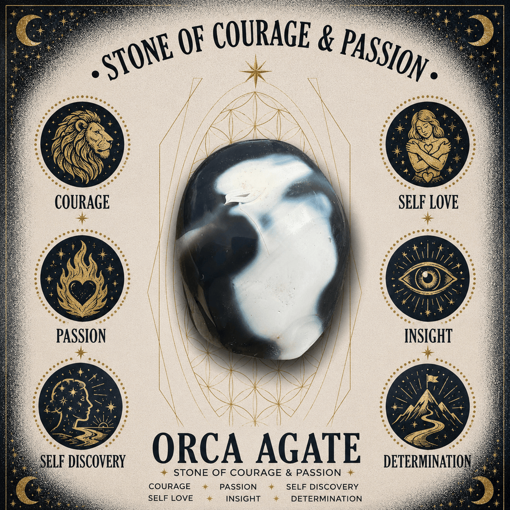 6mm Orca Agate Gemstone Bracelet