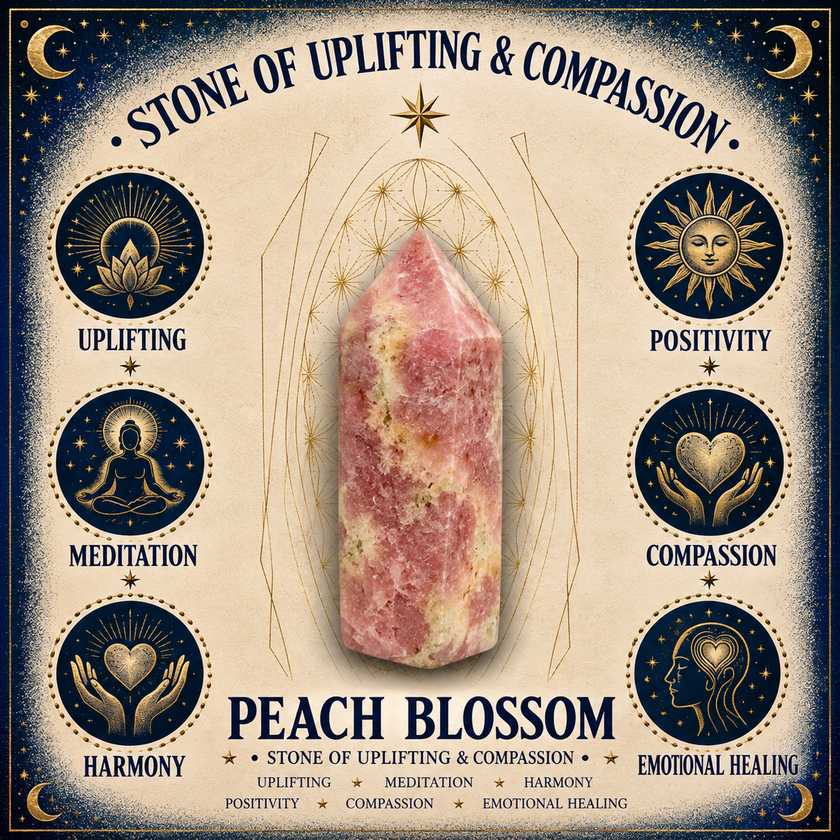 4mm Peach Blossom Gemstone Bracelet
