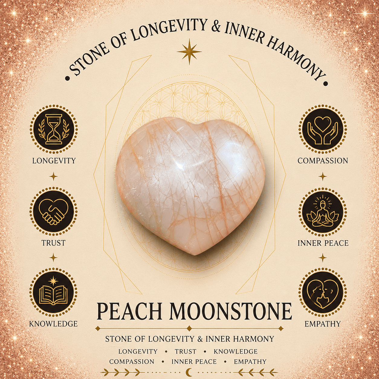 Peach Moonstone Gemstone Chip Bracelet
