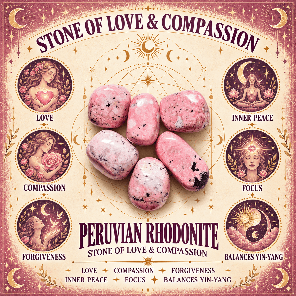 467g Peruvian Rhodonite Tower