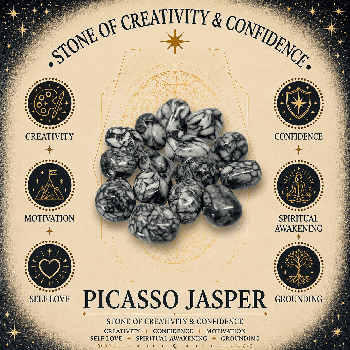 Picasso Jasper 3cm Gemstone Egg