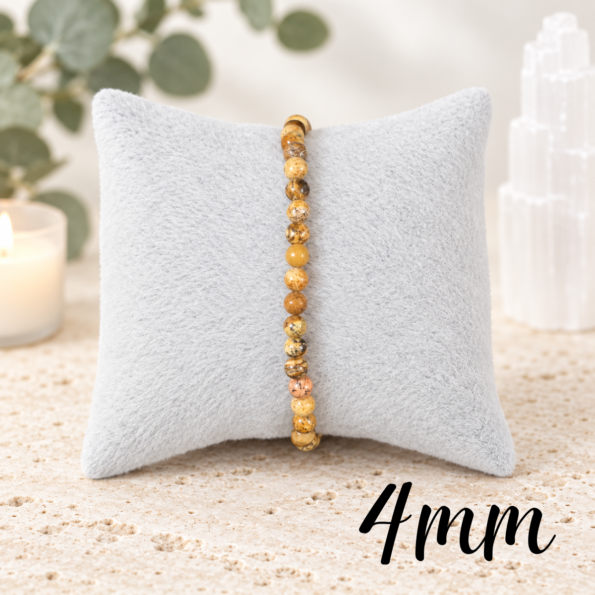 4mm Picture Jasper Gemstone Bracelet