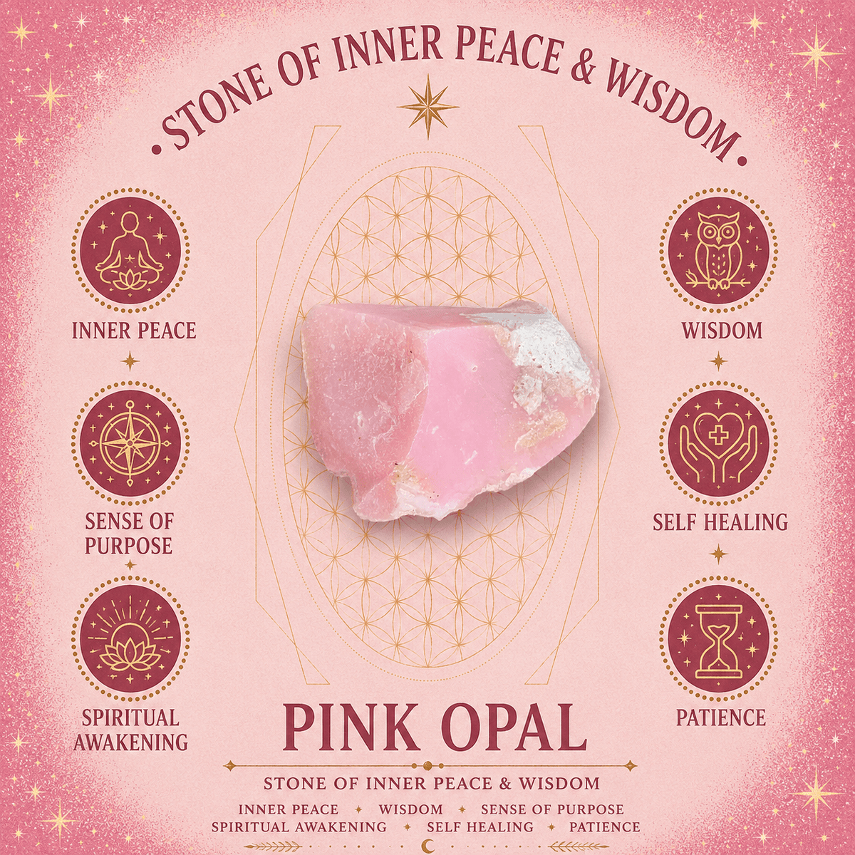 100g Pink Opal Gemstone Chips