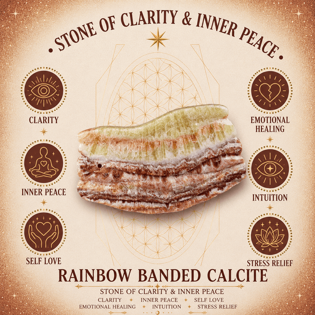 105g Rainbow Banded Calcite Tower