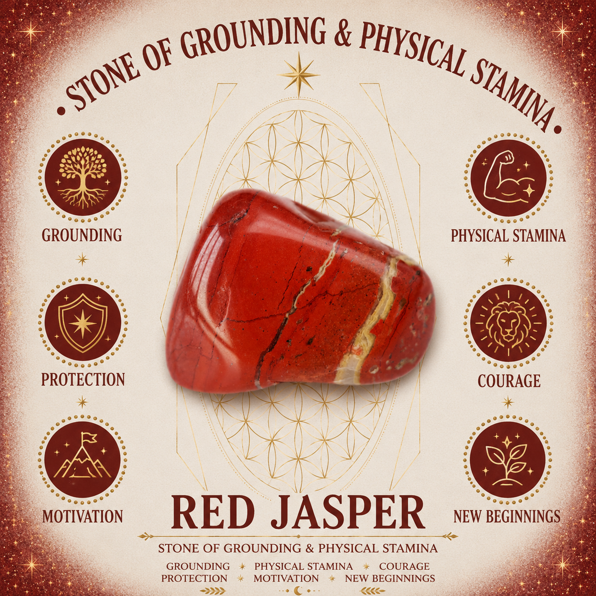 Red Jasper 2cm Gemstone Heart