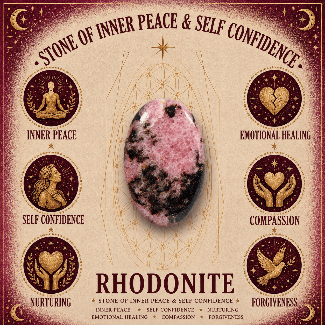 Pink Rhodonite Gemstone Chip Bracelet