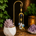 17cm Gold Sun, Moon & Stars Garden Stick