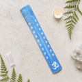 Wooden Incense Ash Catcher - Blue Om