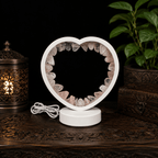 Small Rose Quartz Heart LED USB Lamp