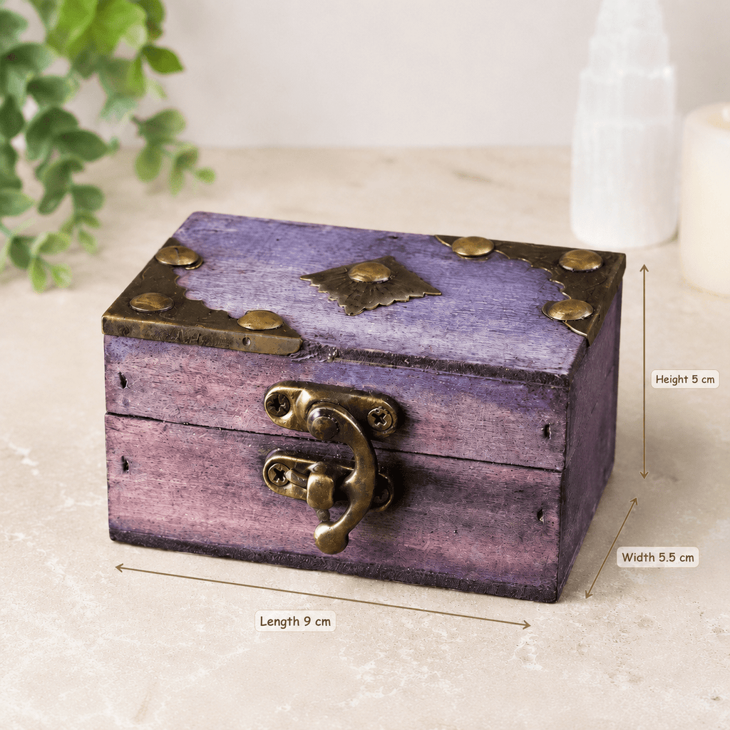 Purple Wooden Treasure Chest