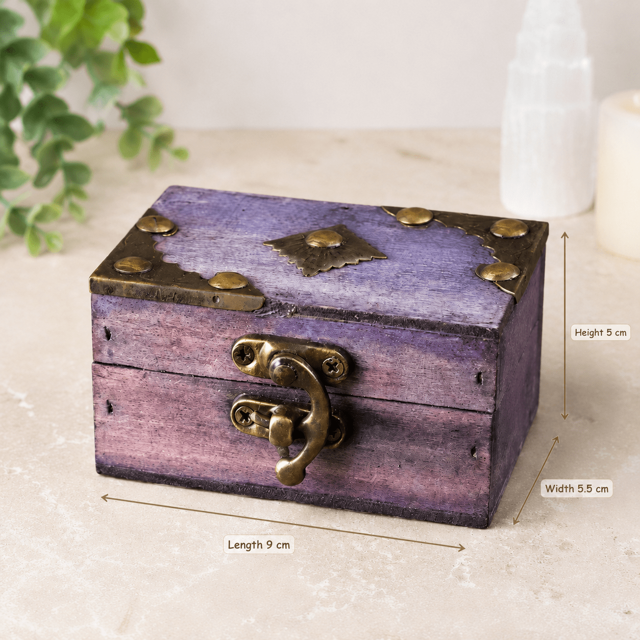 Purple Wooden Treasure Chest