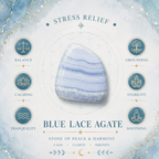 100g Blue Lace Agate Pebbles