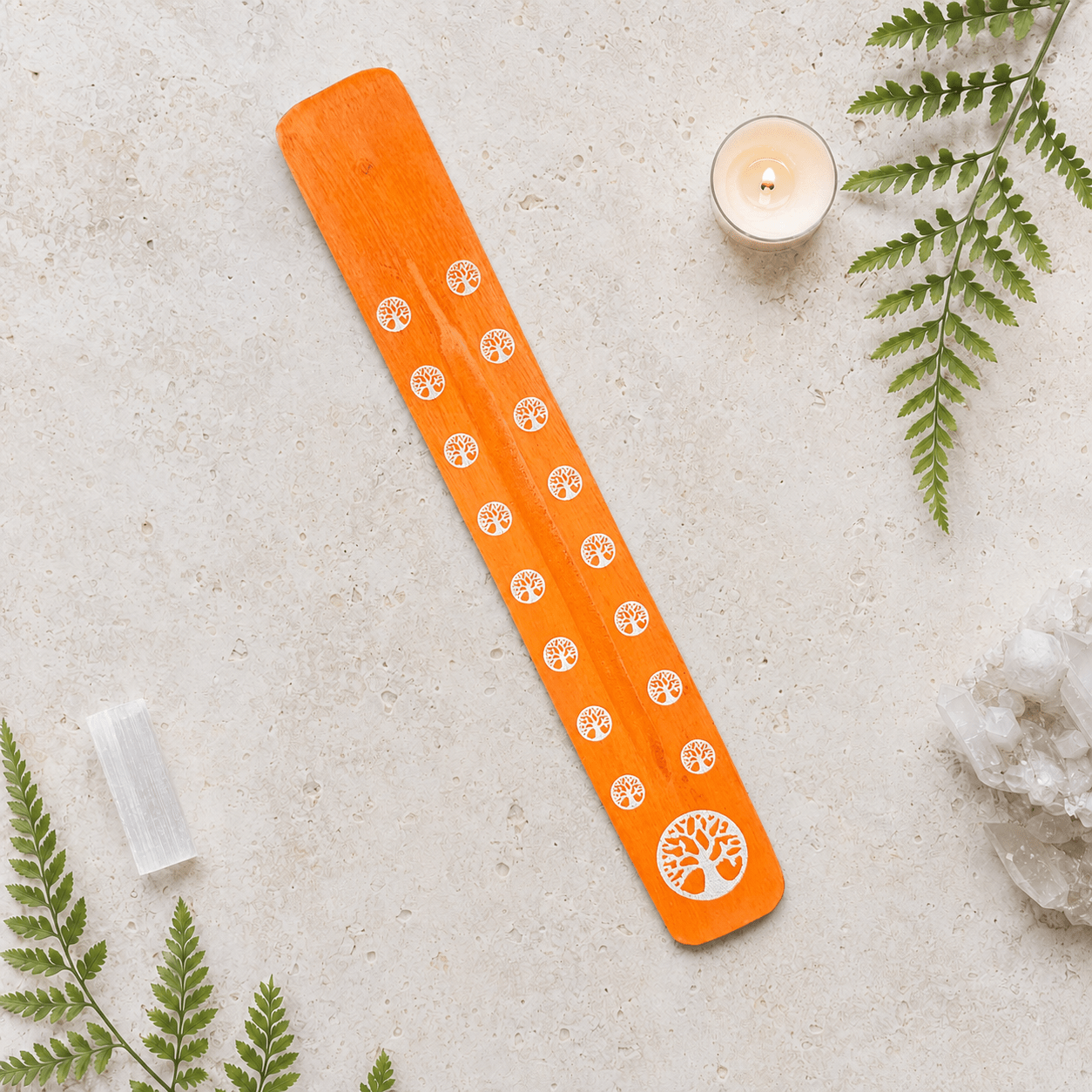 Wooden Incense Ash Catcher - Orange Tree