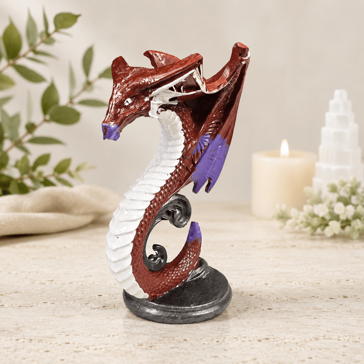 Red Serpent Sphere Stand