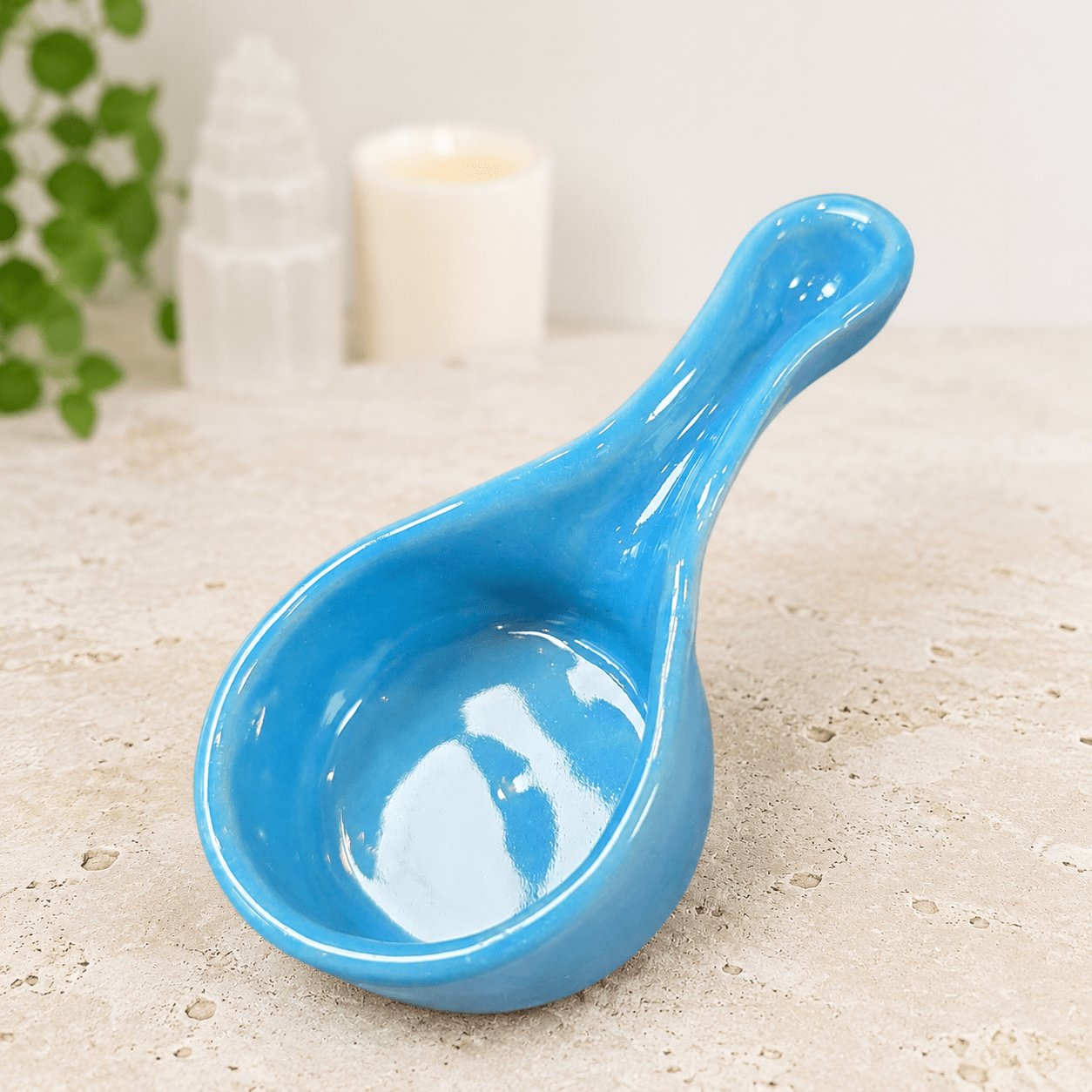 Blue Ceramic Smudge Pot