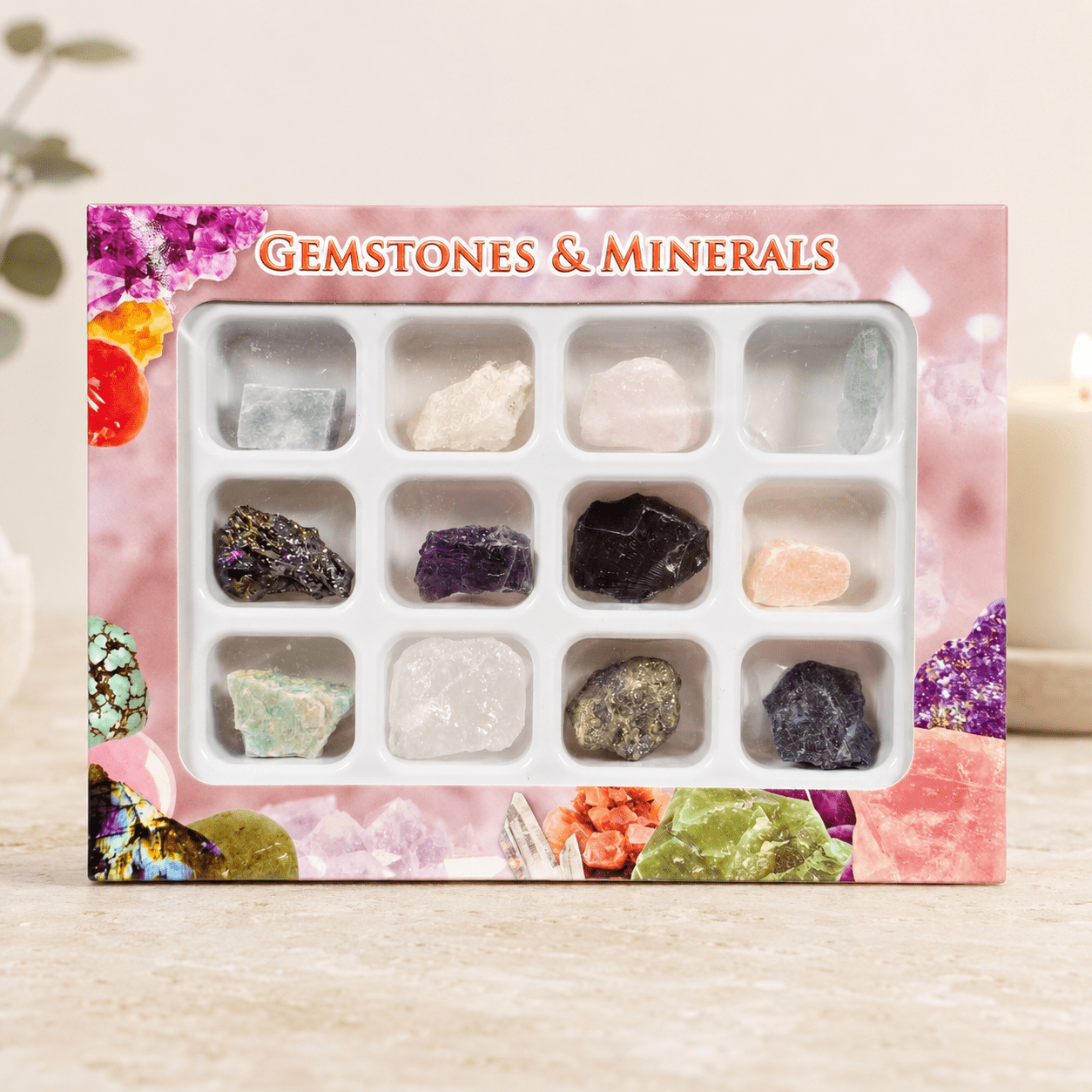 Pack of 12 Gemstones & Minerals Style 1