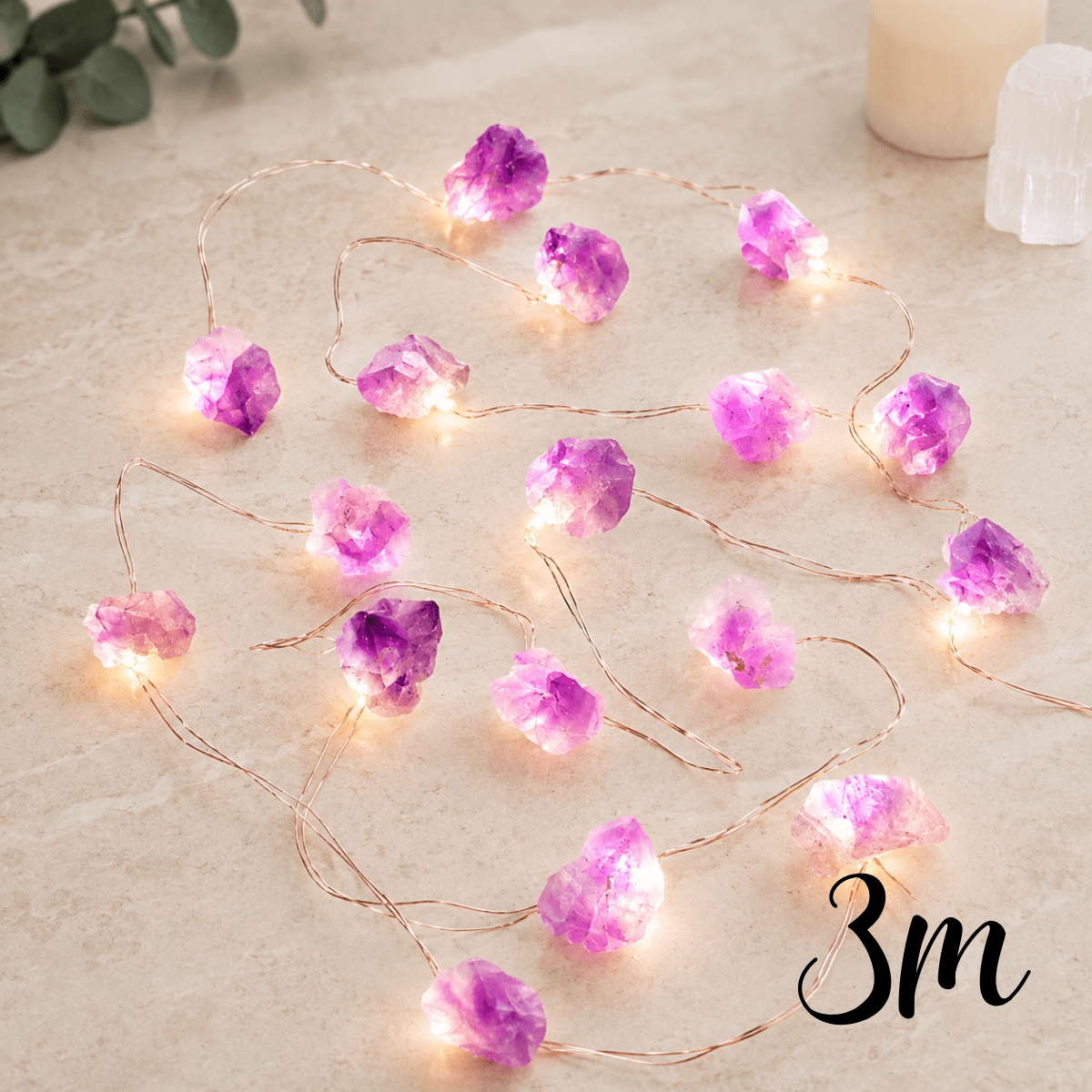 3m Amethyst LED String USB Lights
