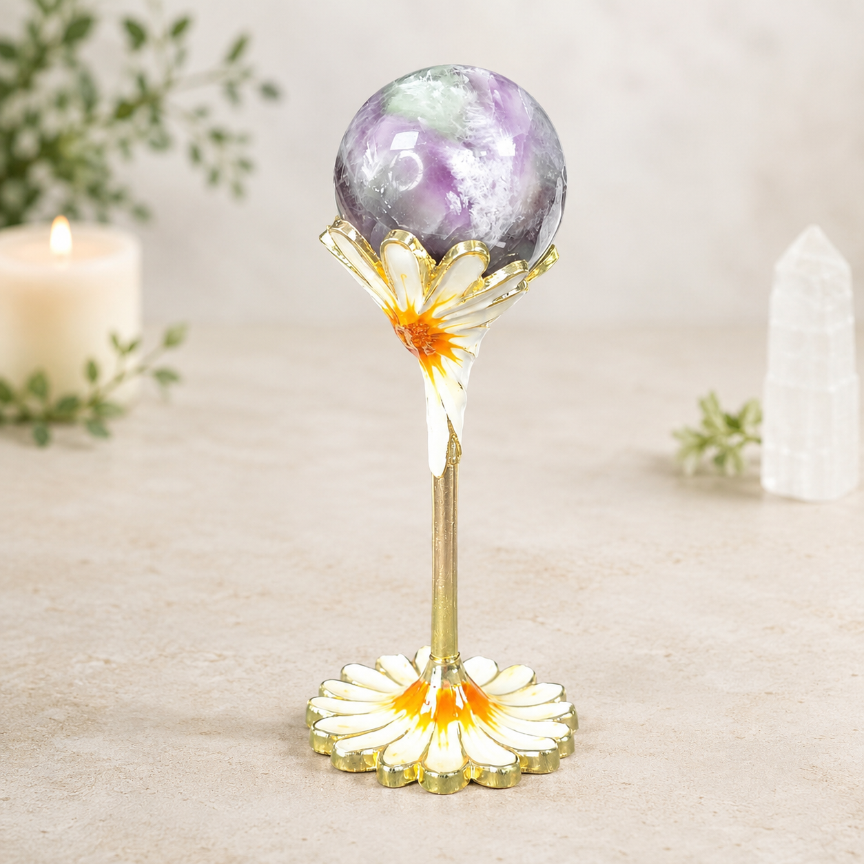 Daisy Metal Sphere Stand