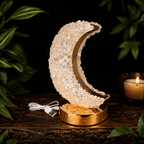 Clear Quartz Moon Touch Lamp