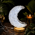 Clear Quartz Moon Touch Lamp