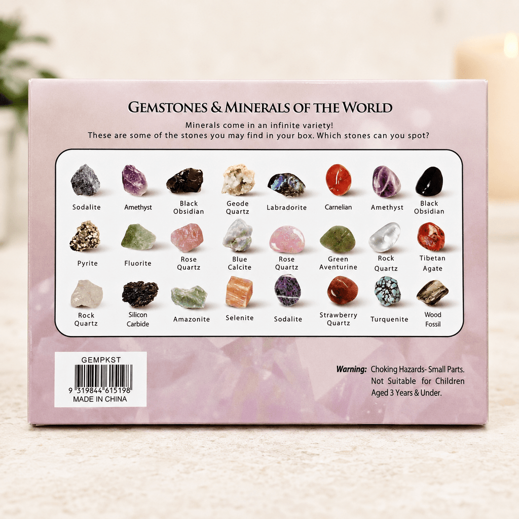 Pack of 12 Gemstones & Minerals Style 1